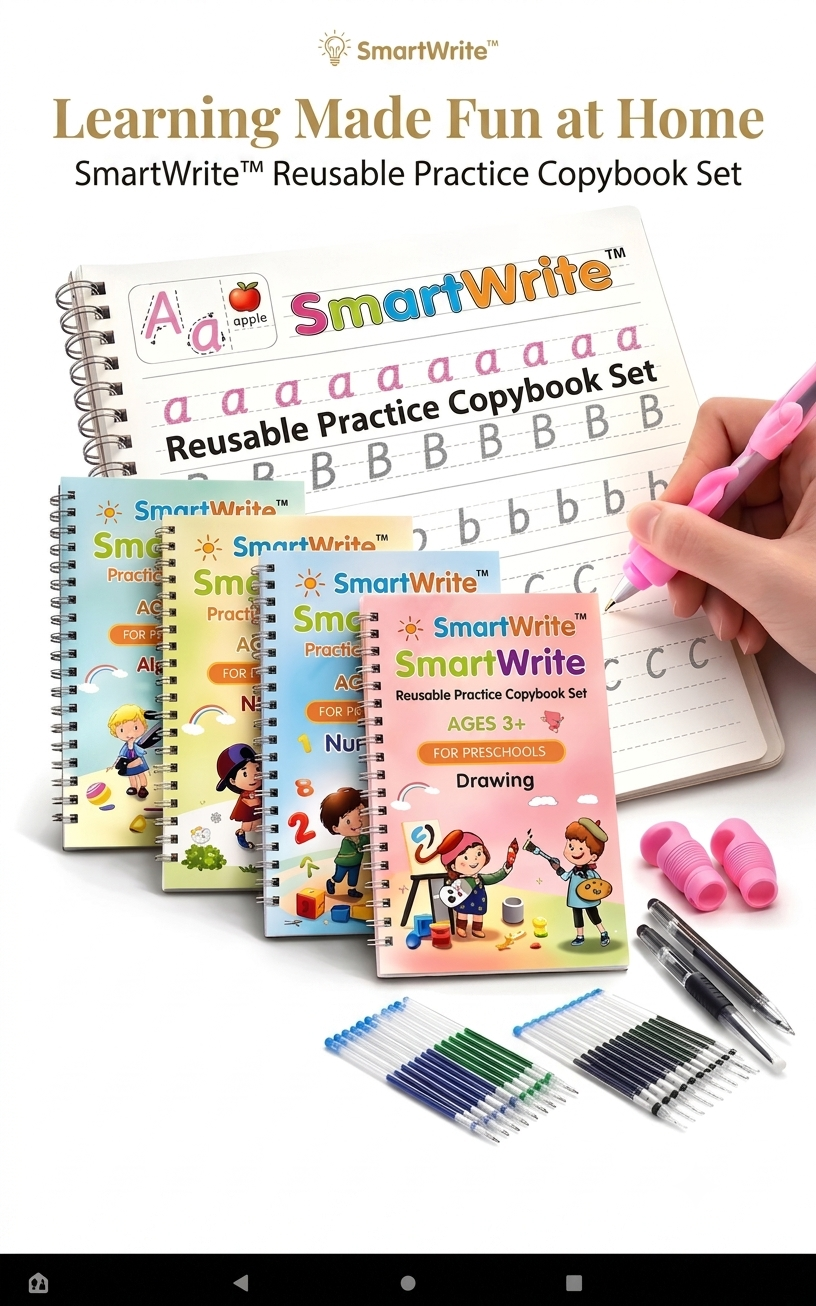 SmartWrite™ Reusable Practice Copybook Set