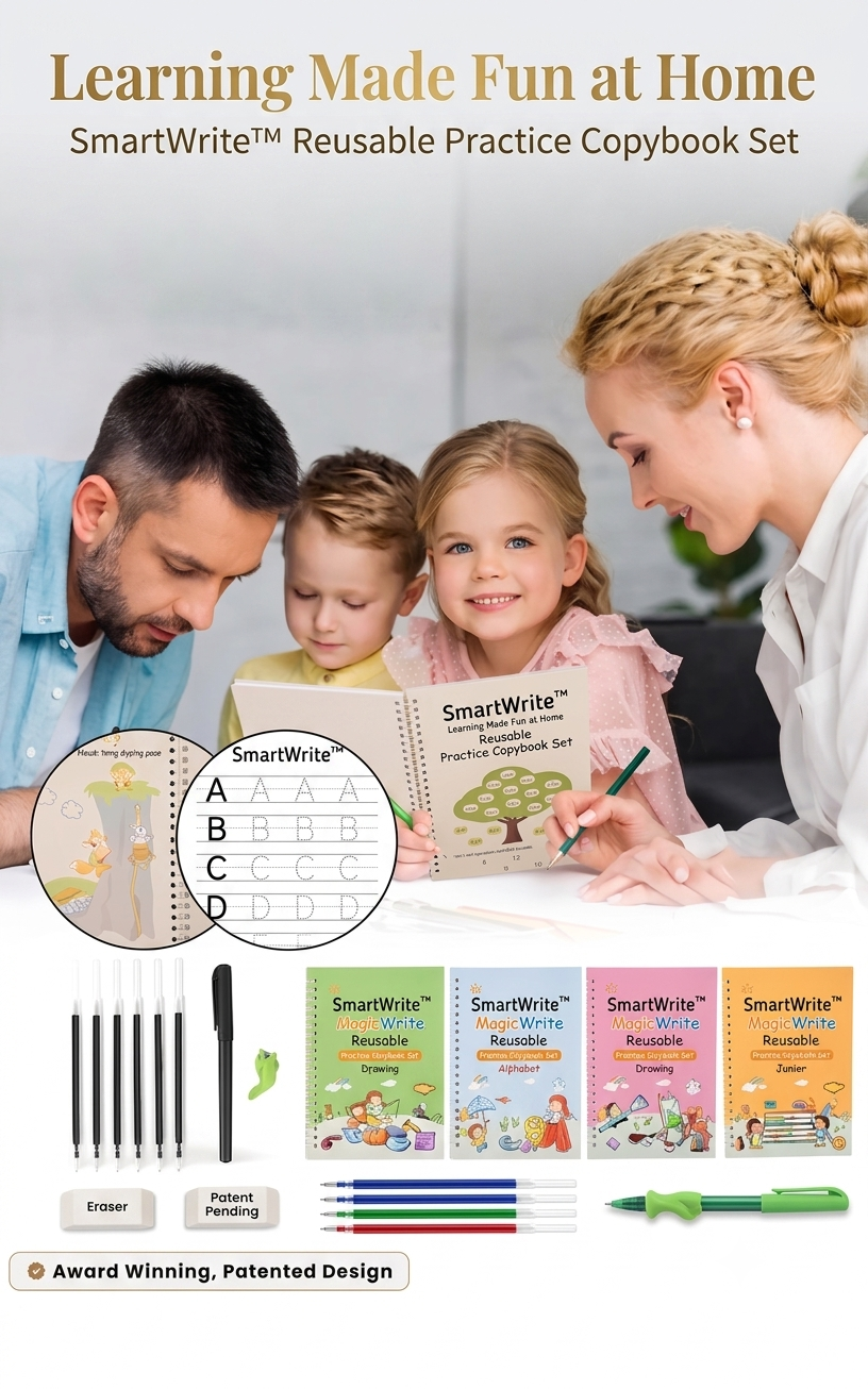 SmartWrite™ Reusable Practice Copybook Set
