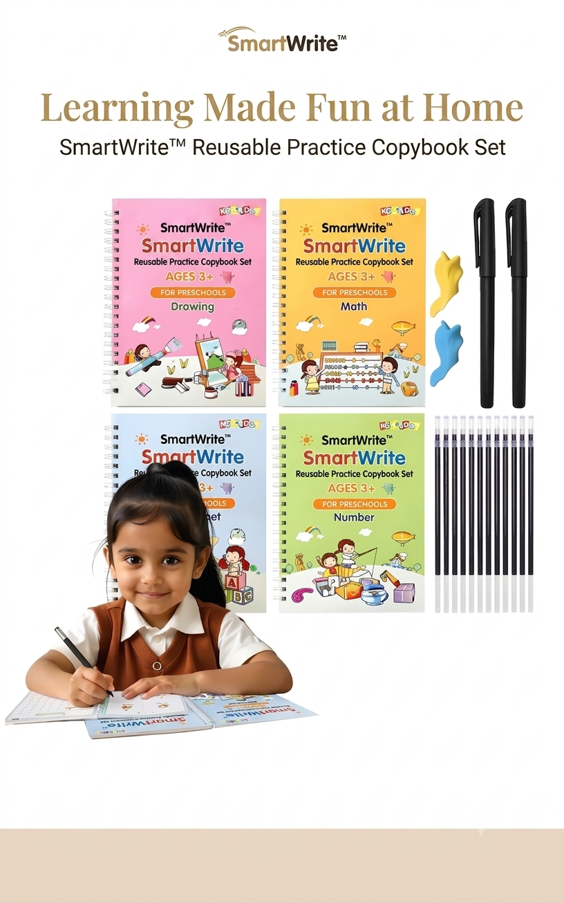 SmartWrite™ Reusable Practice Copybook Set